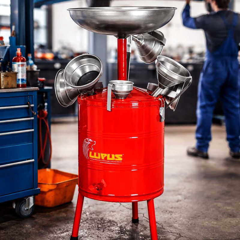 Pingadeira Metálica Para Óleo Com 6 Funis - 35L (9002) - Lupus