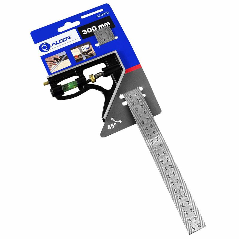 Esquadro Combinado Multifuncional 12'' - 300mm (A23911) - Alcor