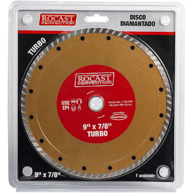 Disco Diamantado Para Esmerilhadeira 9 x 7/8'' (34,0019) - Rocast
