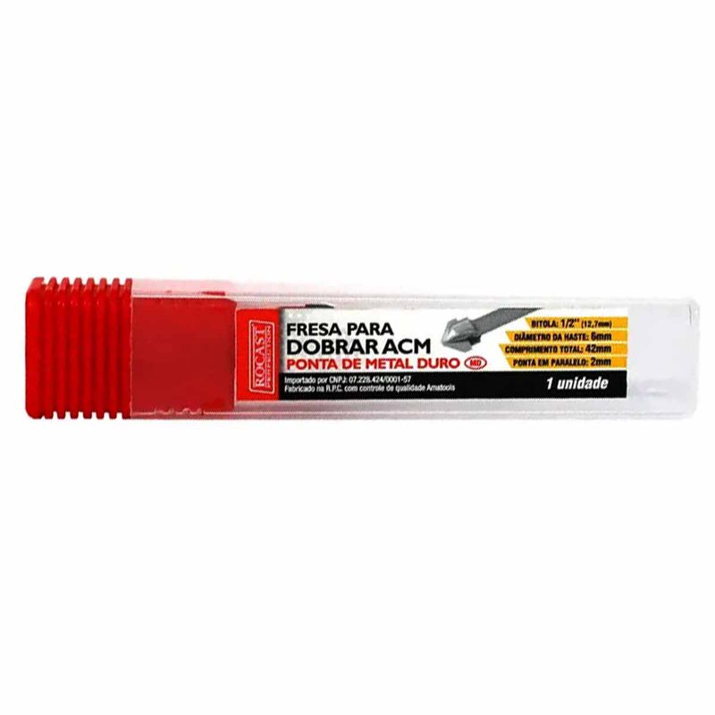 Fresa Para Dobrar ACM - 1/2'' (602,0001) - Rocast