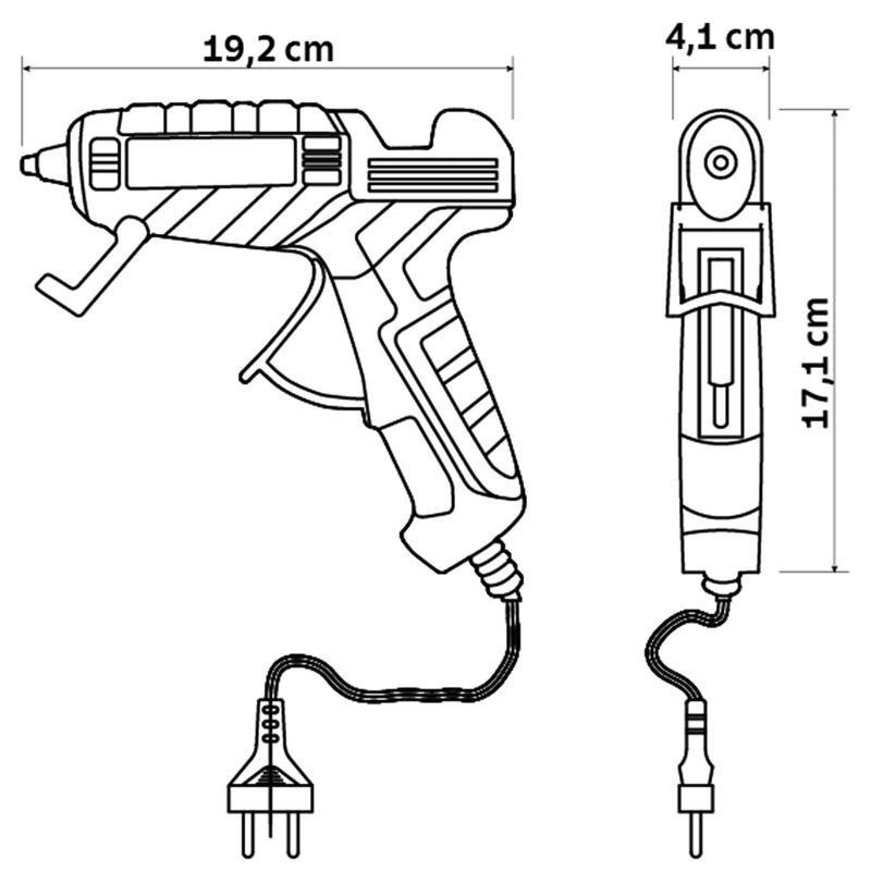 Pistola de Cola Quente Bivolt 25-100W Com 06 Bastões de Cola Quente 11mm - Tramontina