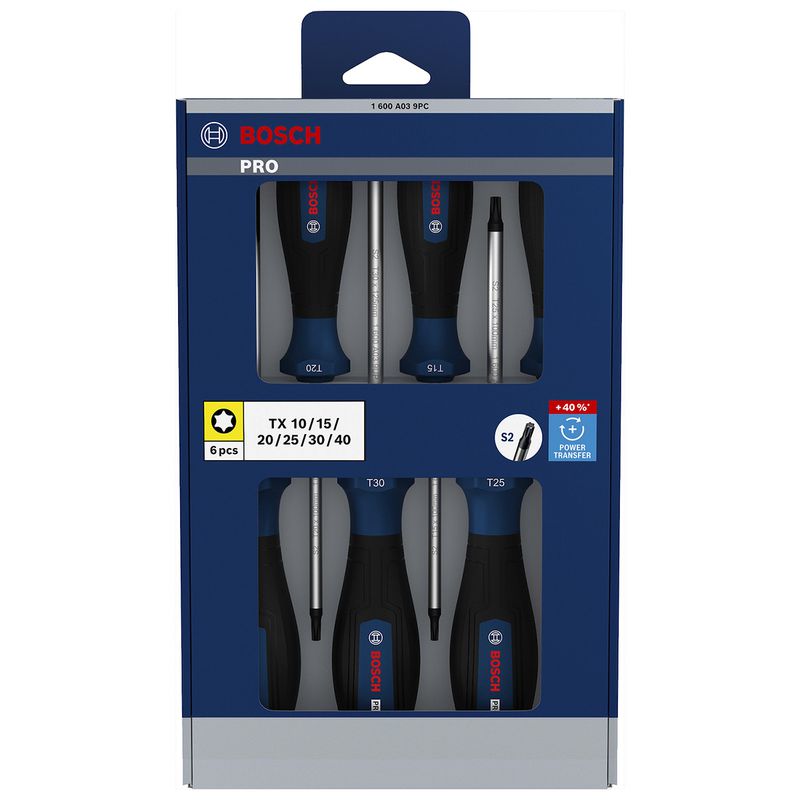 Jogo de Chaves de Fenda Torx Com 6 Peças (1600A039PC) - Bosch Pro