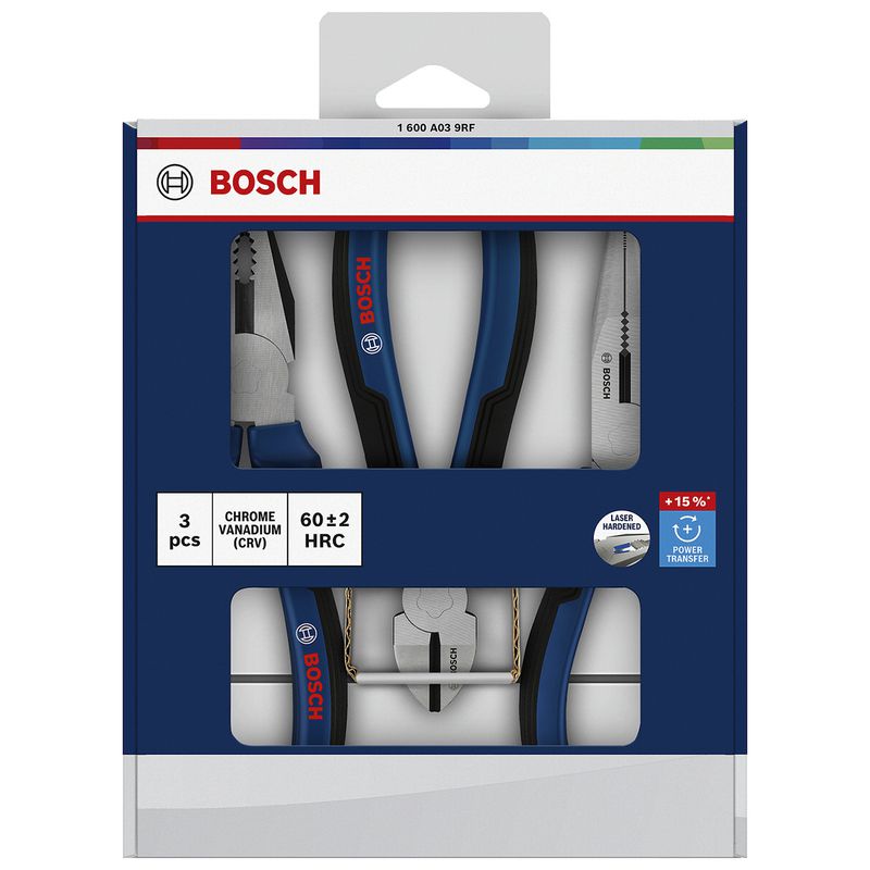 Jogo de Alicates Com 3 Peças (1600A039RF) - Bosch Pro