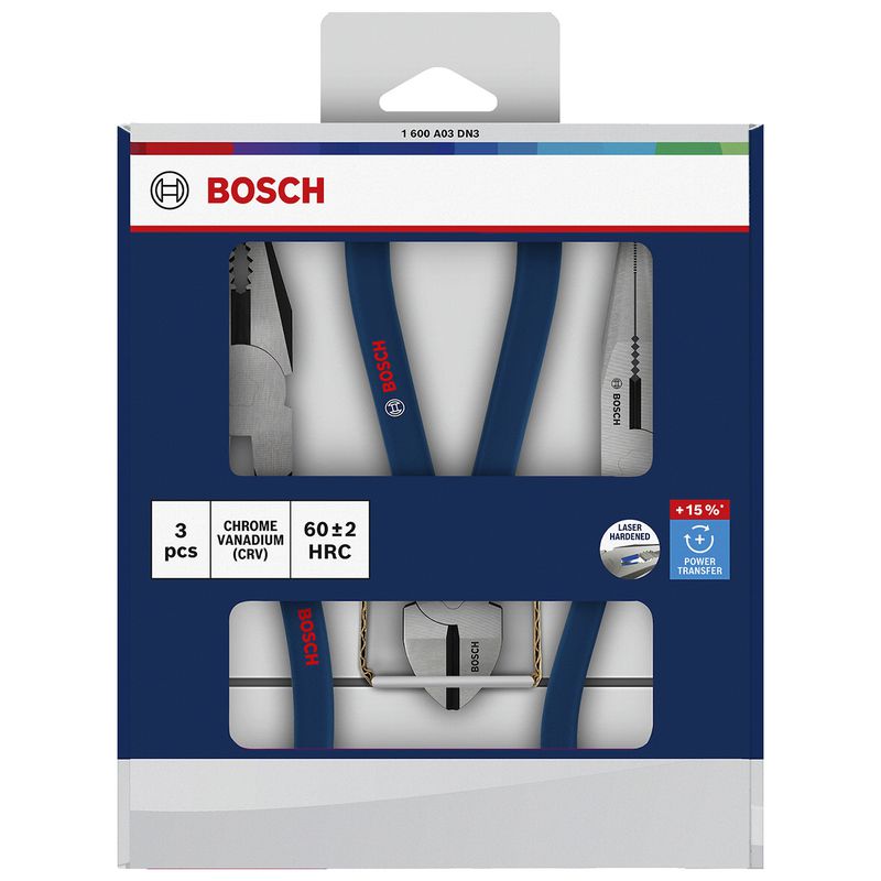 Jogo de Alicates Com 3 Peças (1600A03DN3) - Bosch Pro