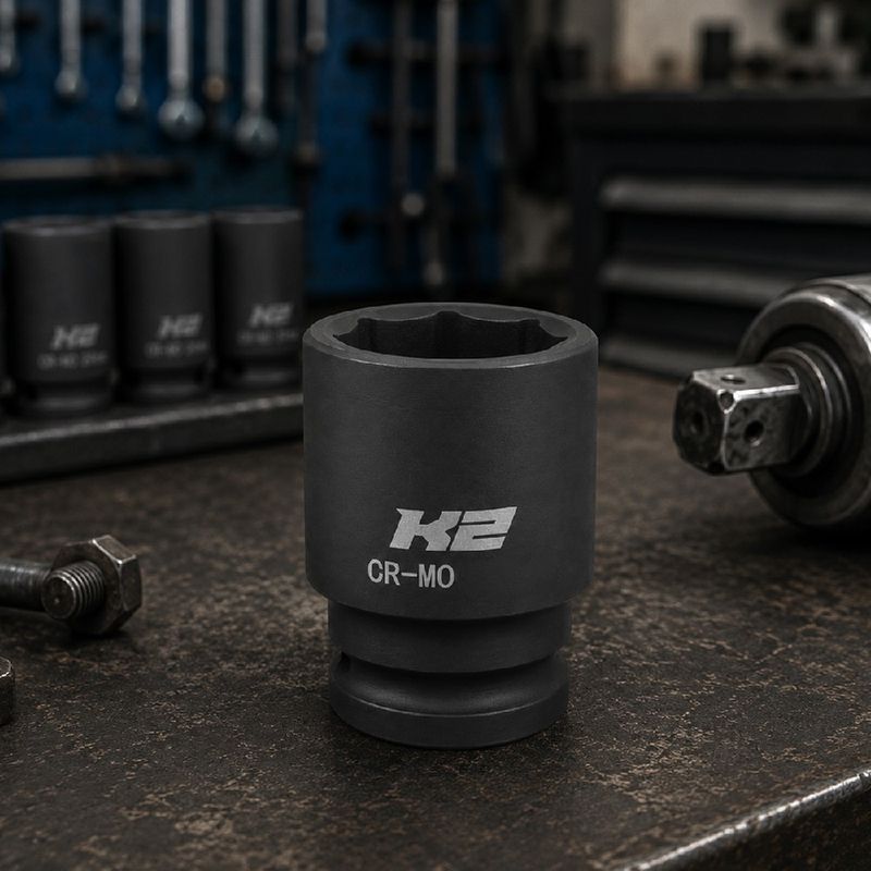 Soquete de Impacto Sextavado 1/2'' em Milímetros - K2