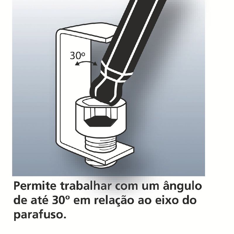 Chave Hexagonal Abaulada 9/64'' (44461/006) - Tramontina Pro