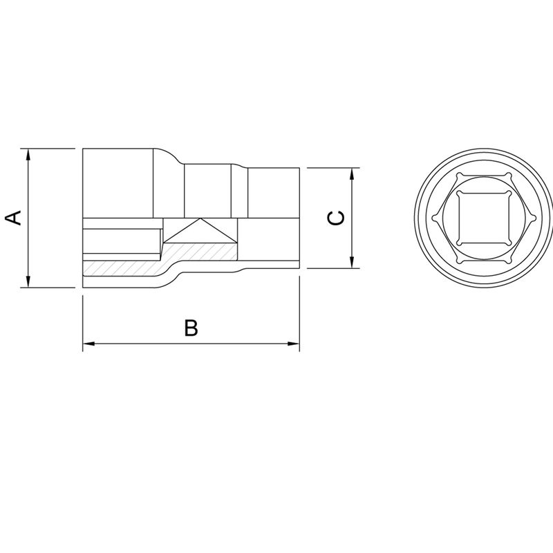 Soquete Sextavado Isolado 1/2'' x 12mm (44335/012) - Tramontina Pro