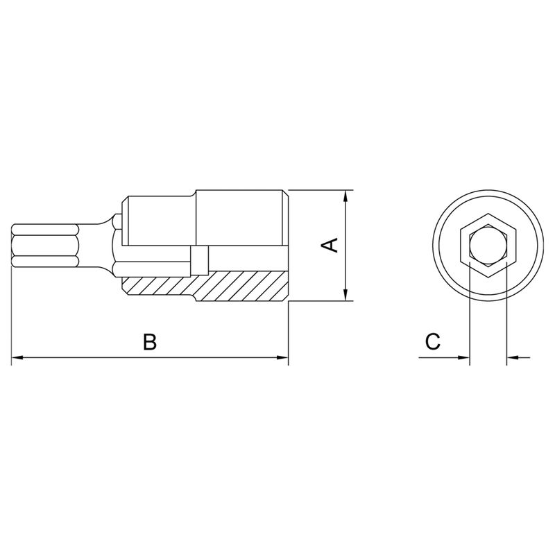 Soquete Hexagonal 3/8'' x 8mm (44812/108) - Tramontina Pro