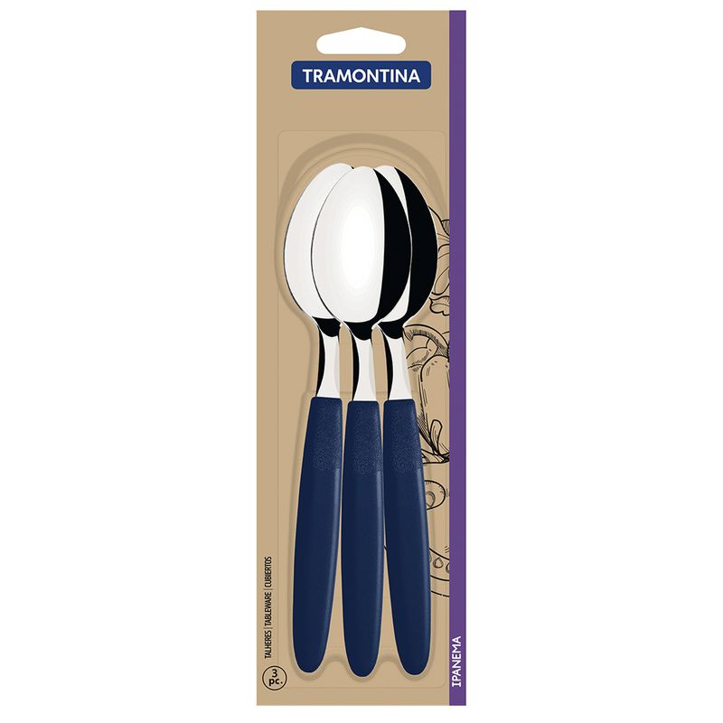 Jogo de Colheres de Mesa Ipanema Branco Com 3 Peças (23363/310) - Tramontina