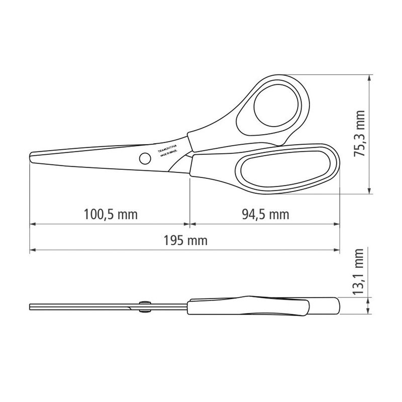Tesoura Para Uso Geral 7'' - Tramontina