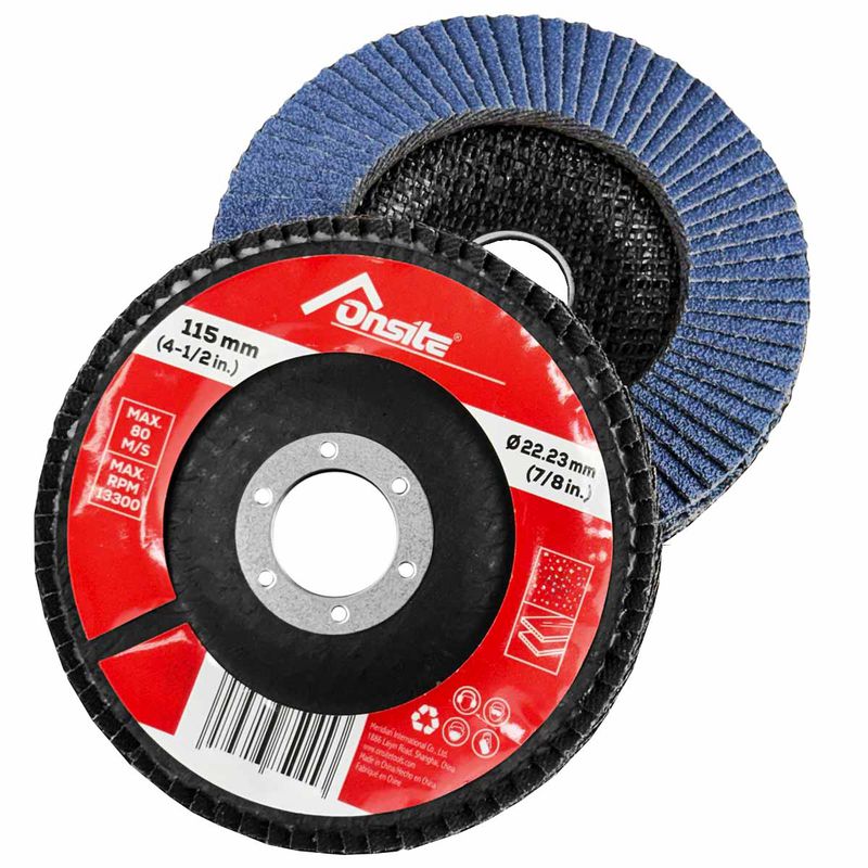 Kit Disco de Lixa Flap 4.1/2'' x 7/8'' - GR60 Com 10 Unidades (746783) - Onsite