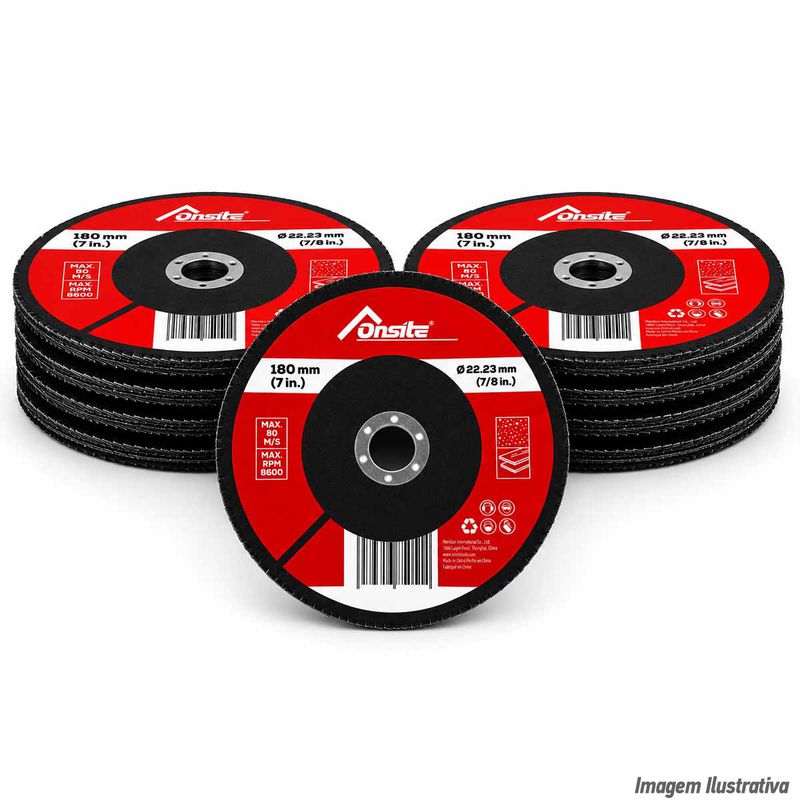 Kit Disco de Lixa Flap 7'' x 7/8'' - GR80 Com 10 Unidades (746805) - Onsit