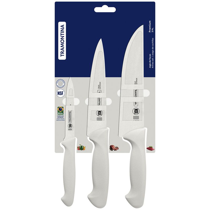 Jogo de Facas Premium Branco Com 3 Peças (24499/811) - Tramontina