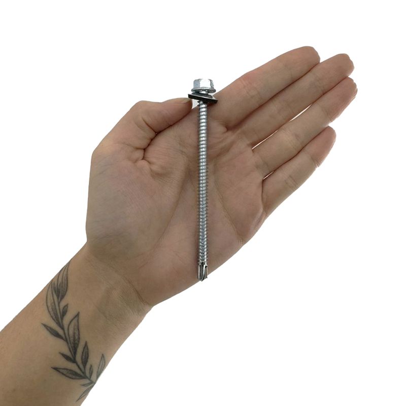 Kit Parafuso Autobrocante Com Cabeça Sextavada e Arruela 6,3mm x 4'' (16,0017) - Nord