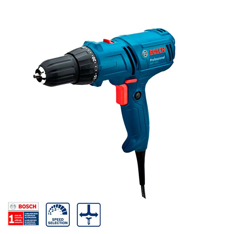 Parafusadeira e Furadeira Bosch GSR 7-14 E 400W cabo de 4m