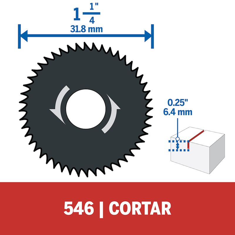 Disco De Corte Para Madeira Para Acoplamento Miniserra 546 - Dremel