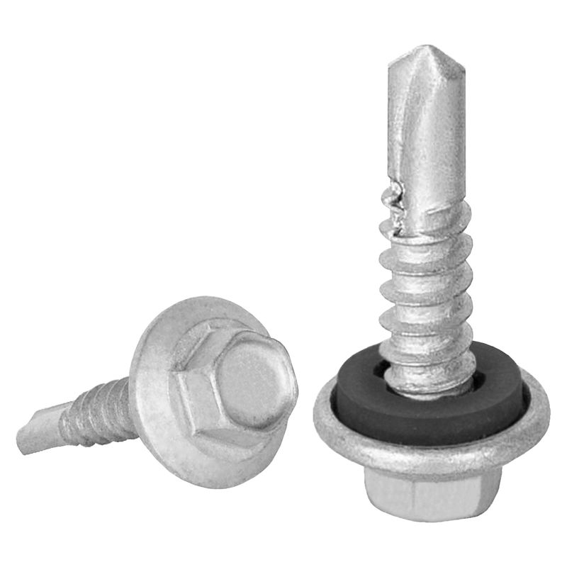 Kit Parafuso Autobrocante Cabeça Sextavada Com Arruela 5,5mm x 2.1/2'' - 16,0006 (Com 100 Unidades) - Nord