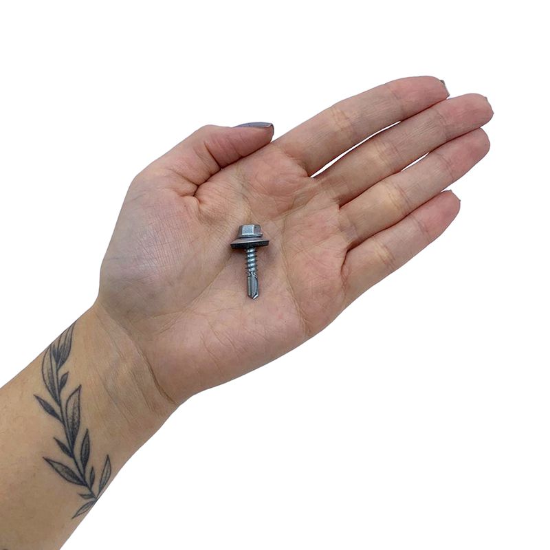  Kit Parafuso Autobrocante Cabeça Sextavada Com Arruela 5,5mm x1'' - 16,0003 (Com 100 Unidades) - Nord