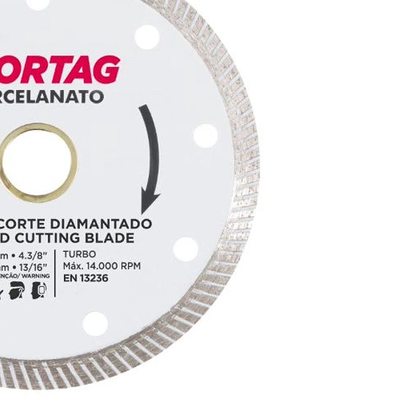 Disco Diamantado Porcelanato 110mm (5 Uni.) - Cortag