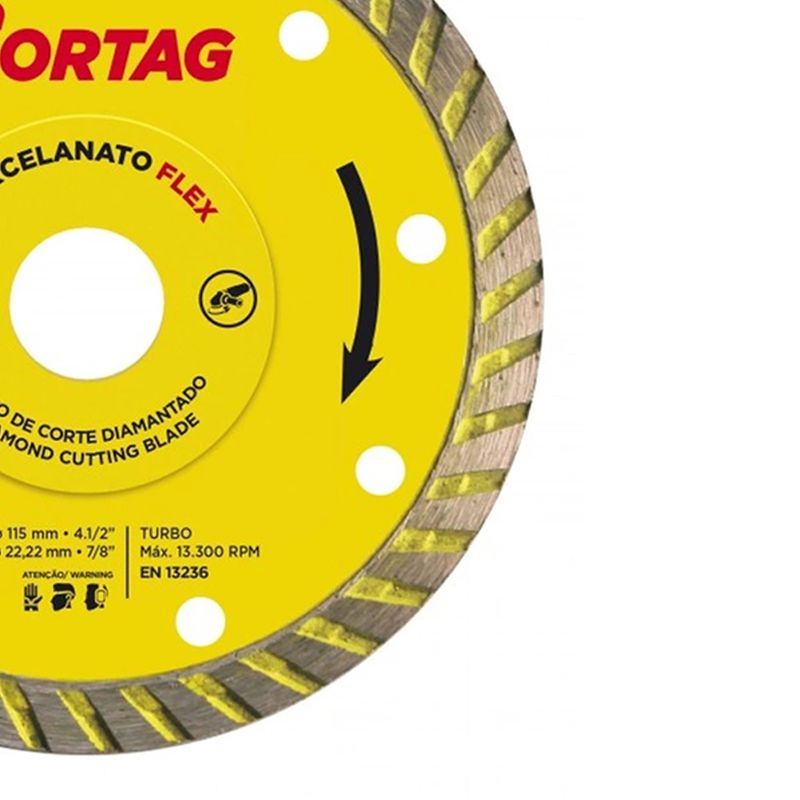 Disco Diamantado Porcelanato Flex 115mm (5 Uni.) - Cortag