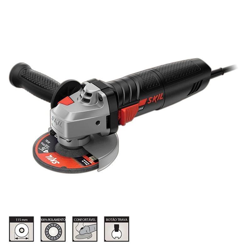 Esmerilhadeira 4.1/2'' 9002 700W 127V + 10 Discos e Bolsa - Skil