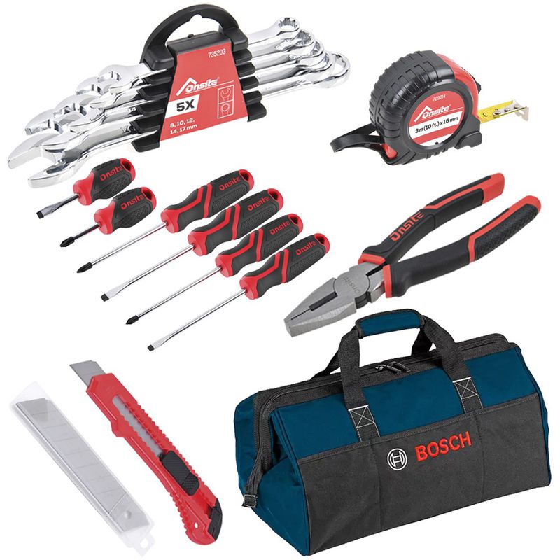 Jogo de Ferramentas Completo Hobby 15 Peças + Bolsa Bosch 