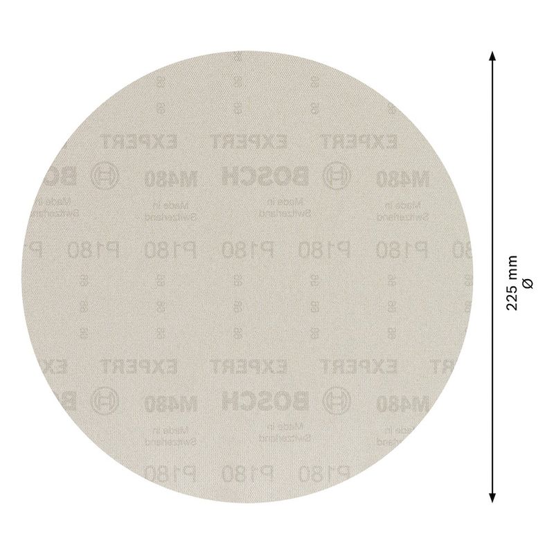 Disco de Lixa Expert M480 225mm G180, 25 peças - Bosch 