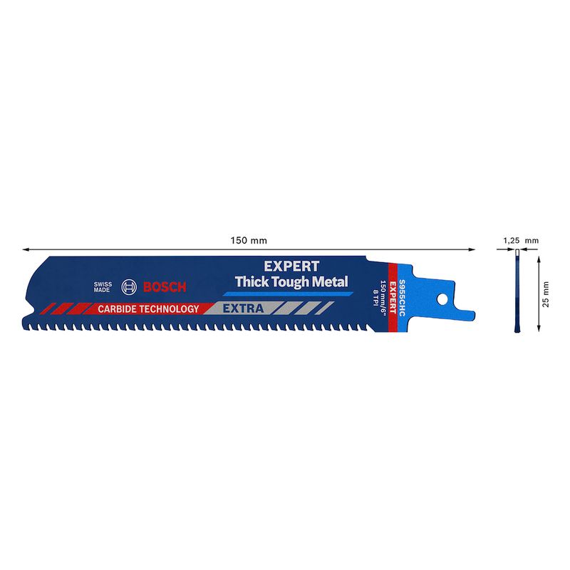 Lâmina de Serra Sabre Thick Tough Metal 10 pçs - Bosch 