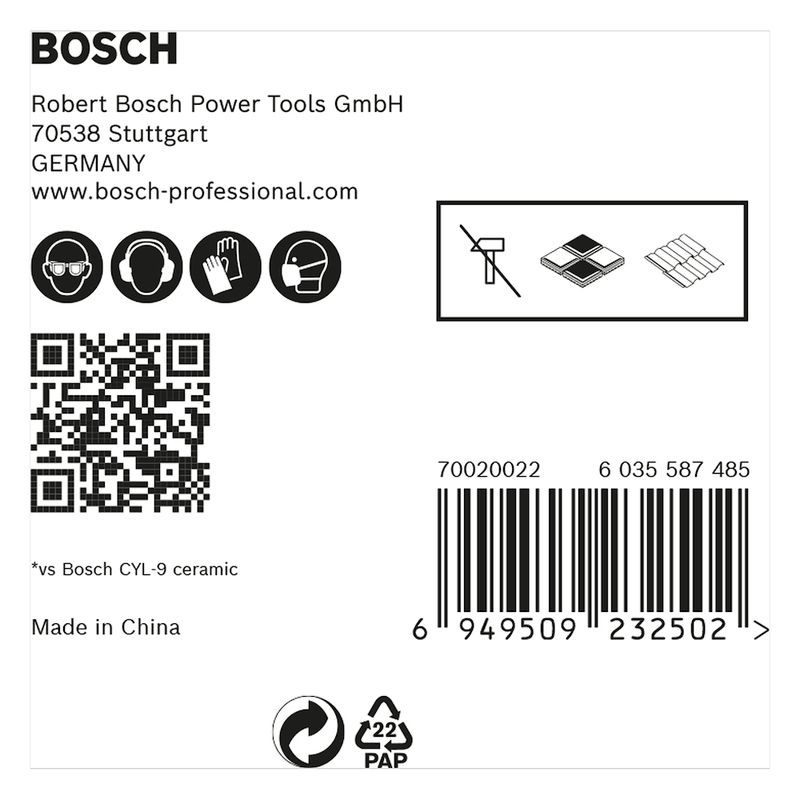 Jogo de brocas Bosch EXPERT HEX-9 Hard Ceramic 5x90mm