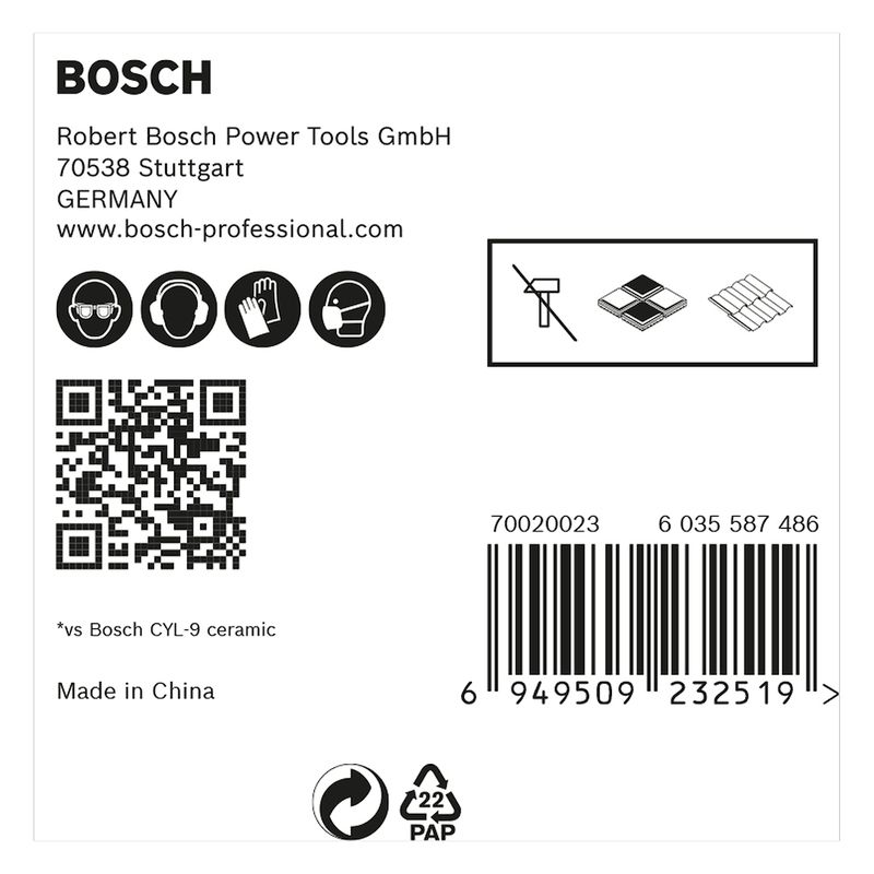Jogo de brocas Bosch EXPERT HEX-9 Hard Ceramic 6x90mm