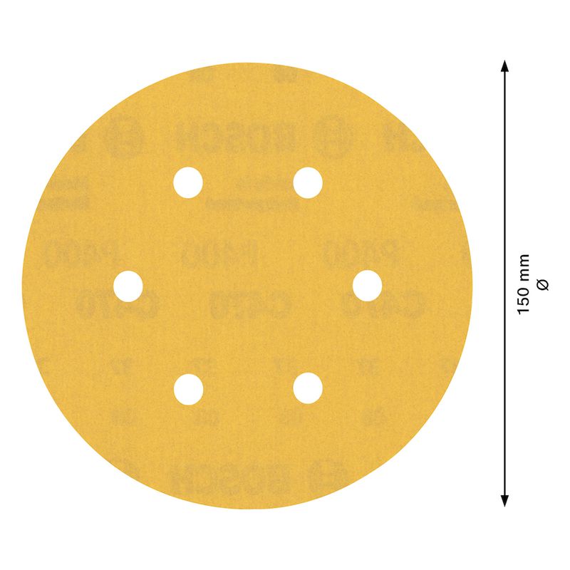 Disco de lixa Expert C470 150mm G400, 50 peças - Bosch