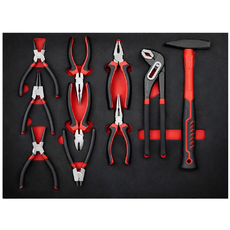 Carrinho Para Ferramentas Com 7 Gavetas e 125 Peças Vermelho (1205100621) - Sigma