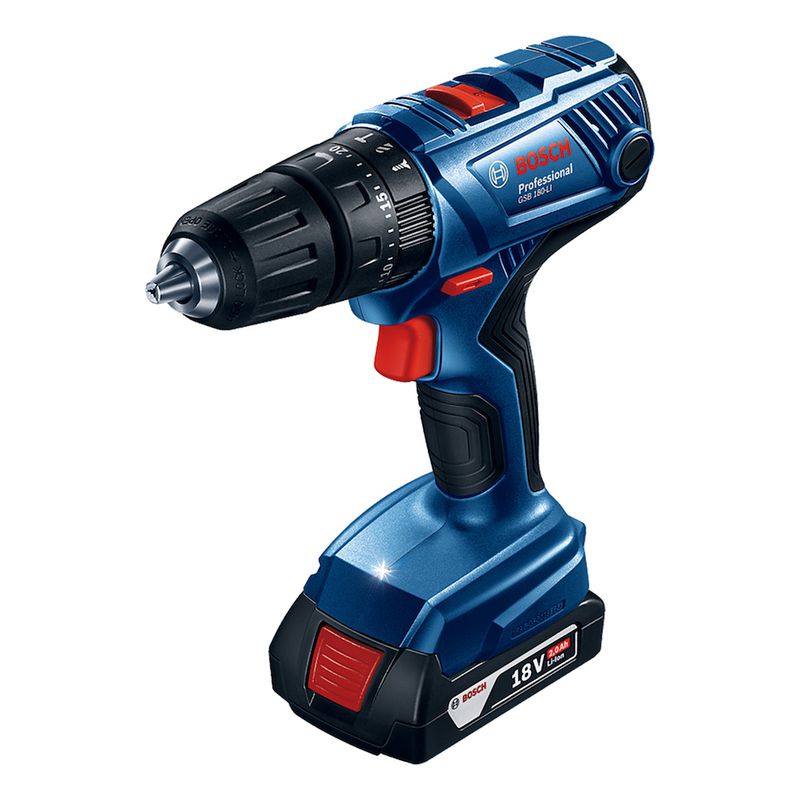 Parafusadeira Furadeira Impacto Bosch GSB 180-LI 18V 1 bateria e carregador