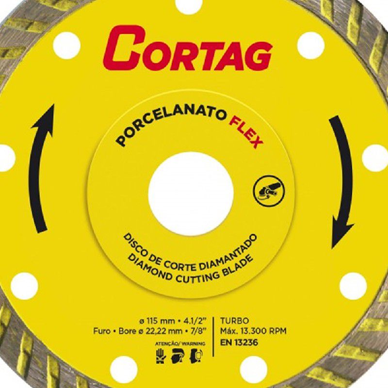 Disco de Corte Diamantado Porcelanato Flex 115mm - CORTAG