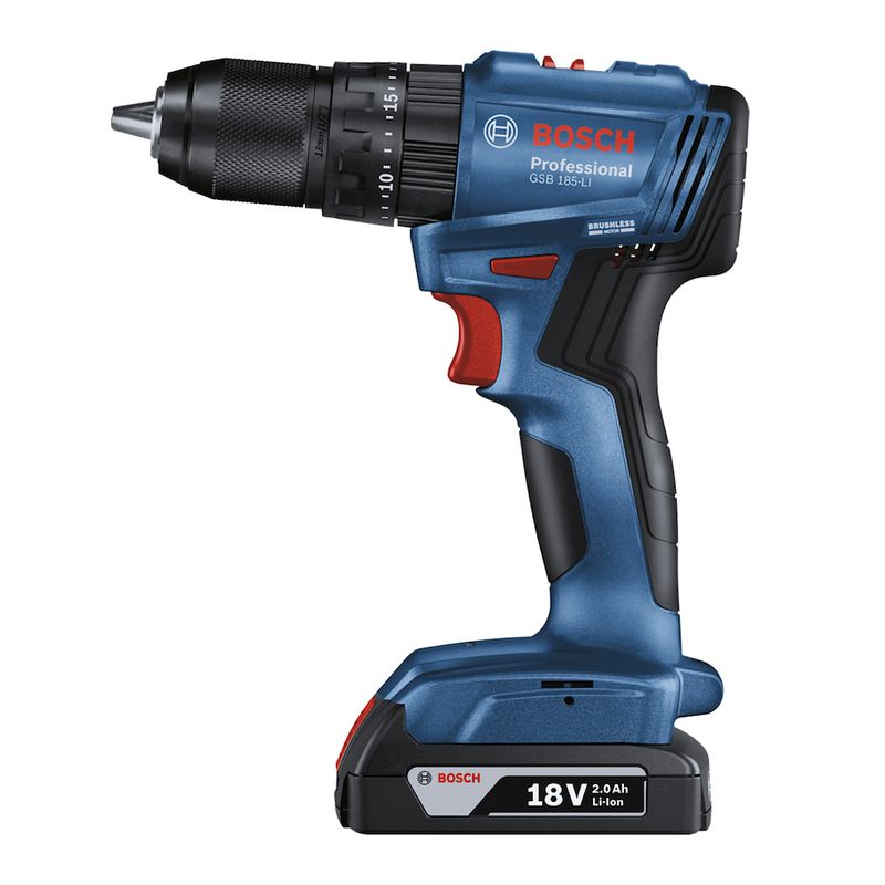Furadeira Parafusadeira Impacto 18V GSB185-LI 2 Bat. 23 AC - Bosch 