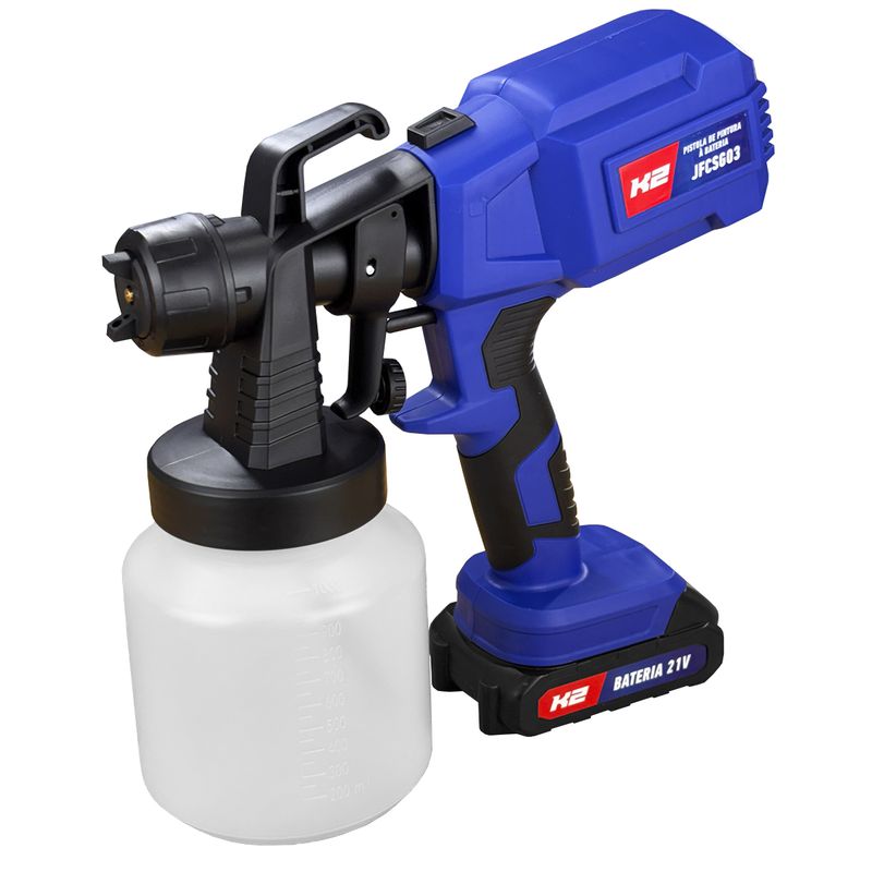 Pistola de Pintura Com 2 Baterias e Carregador 21V (JFCSG03) - K2