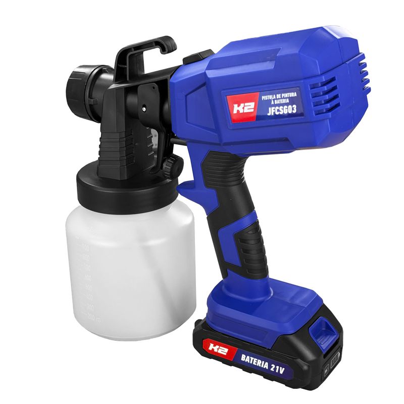 Pistola de Pintura Com 2 Baterias e Carregador 21V (JFCSG03) - K2