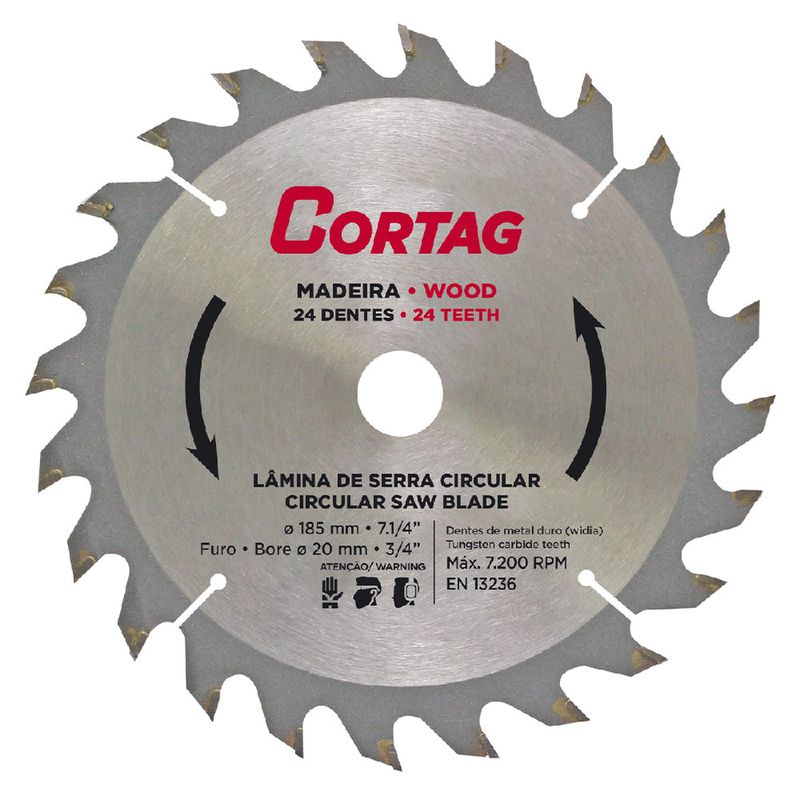 Disco Diamantado - Lâmina de Serra Circular 185mm (60753) - Cortag