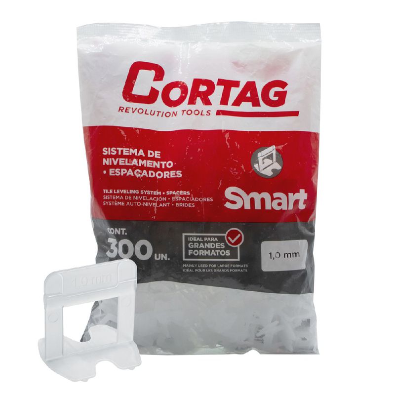 Espaçador Para Nivelador 1,0mm Com 300 Unidades Smart (61979) - Cortag