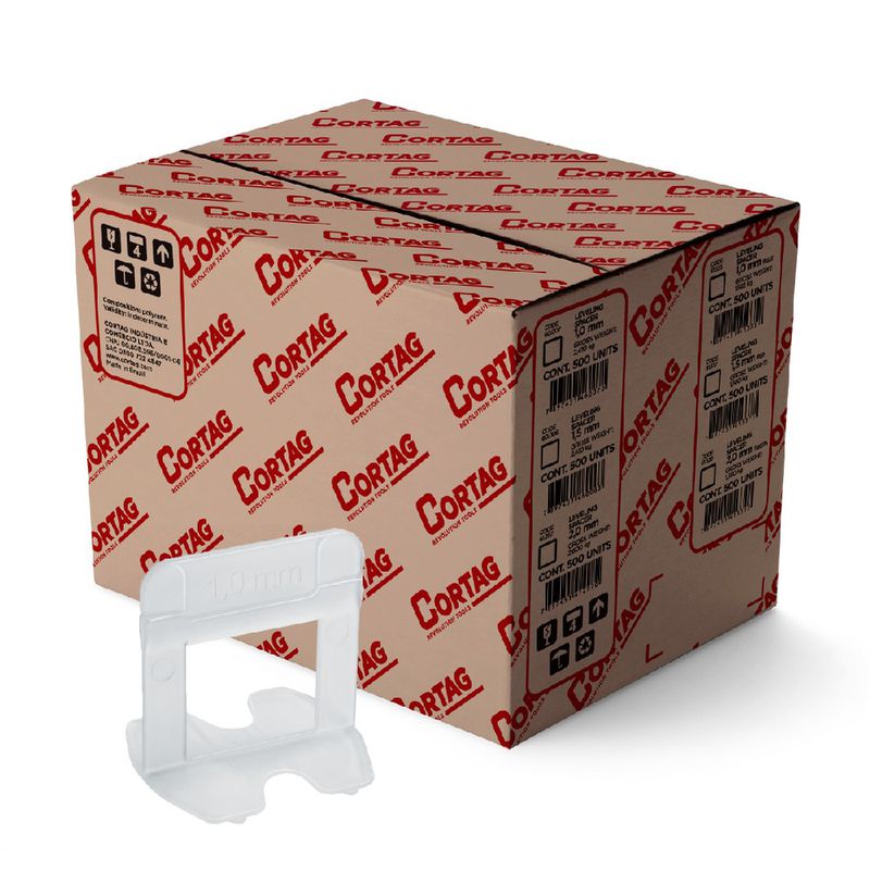 Espaçador Para Nivelador 1,0mm Com 500 Unidades Smart (62405) - Cortag