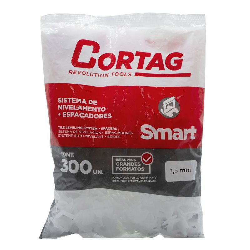 Espaçador Para Nivelador 1,5mm Com 300 Unidades Smart (61980) - Cortag