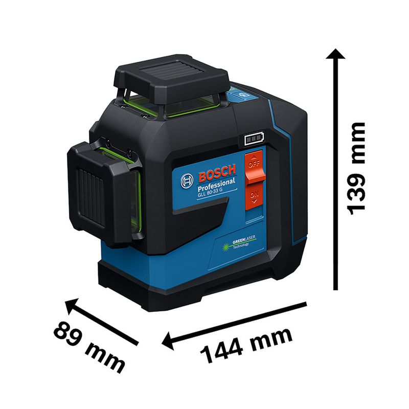Nível a Laser Verde GLL 80-33 G (0601065500) - Bosch