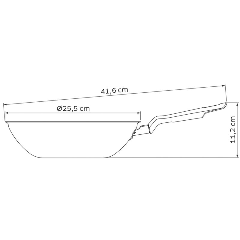 Wok Loreto em Alumínio Antiaderente 24cm / 2,2L Bege (27805/345) - Tramontina