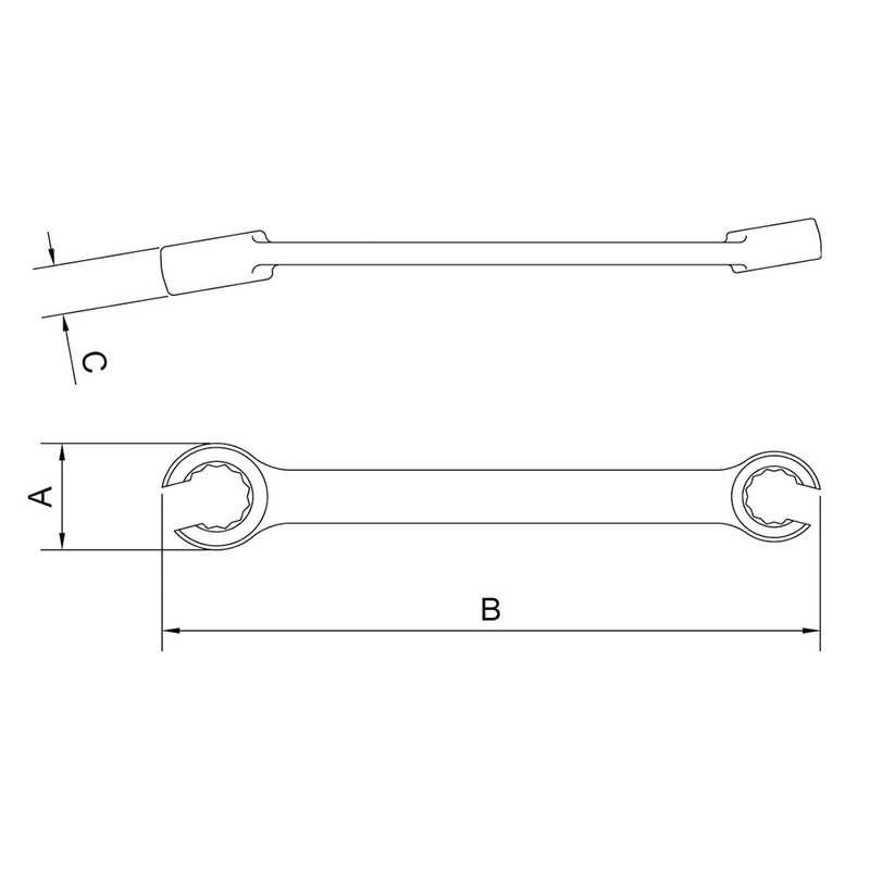 Chave Poligonal Aberta 8 x 10mm (44635/101) - Tramontina Pro