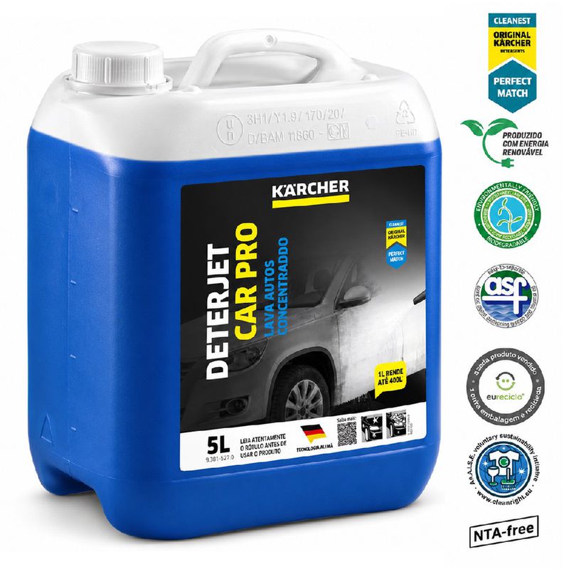 Detergente Concentrado Para Lavagem Automotiva Deterjet 5L (9.381.527.0) - Karcher