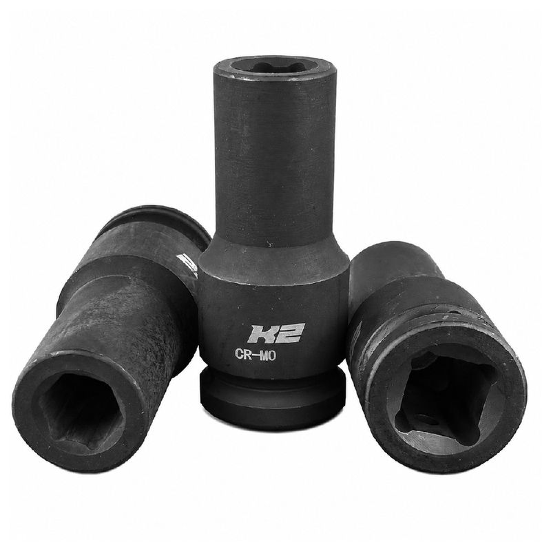 Soquete de Impacto Sextavado Longo 3/4'' em Milímetros - K2
