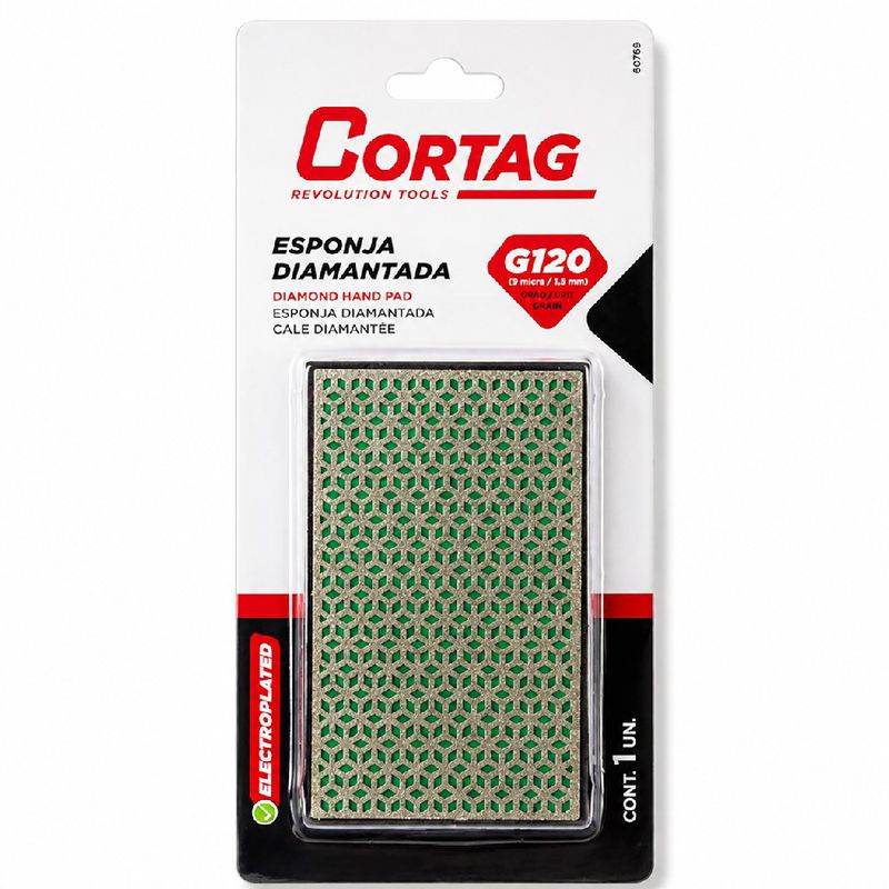 Esponja Diamantada Preta G120 (60663) - Cortag