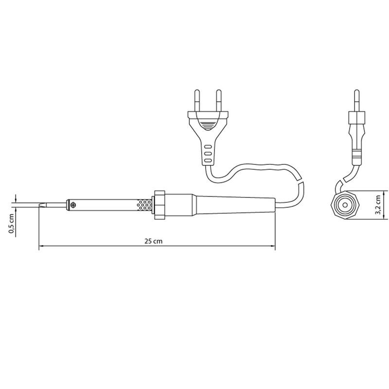 Ferro de Solda Com Empunhadura Plástica 40W - 220V (43752/505) - Tramontina