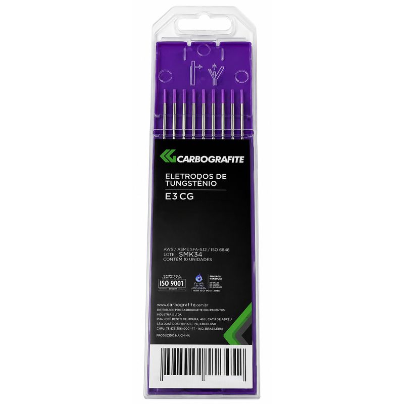 Kit Com 10 Eletrodos em Tungstênio - Carbografite
