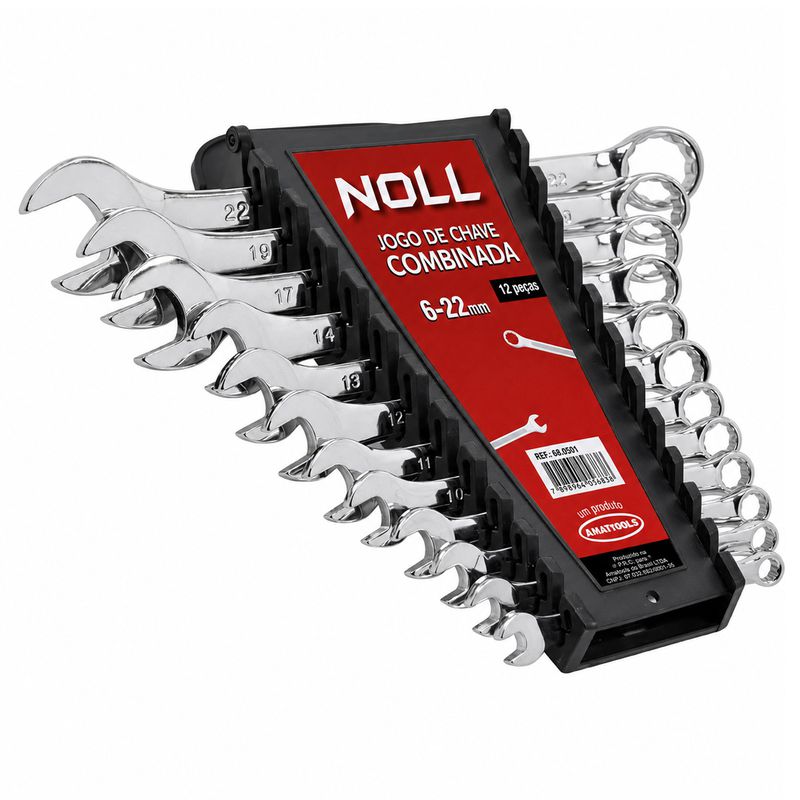 Jogo de Chaves Combinadas 6 - 22 mm com 12 Peças (408,0001) - Noll